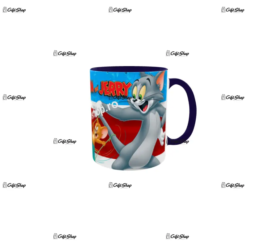 Tom and jerry, cana personalizata cu poza si text, 330ml, model 3336